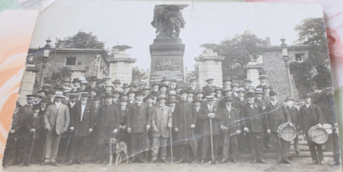 Foto 1920 gaslaternen Denkmal 1wk Gefallene Studenten Musiker Adler I5 - Bild 1 von 2