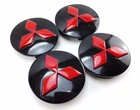 WHEEL CENTER HUB CAPS RED BLACK 56mm. Parts FOR Mitsubishi Lancer  Ralliart Evo