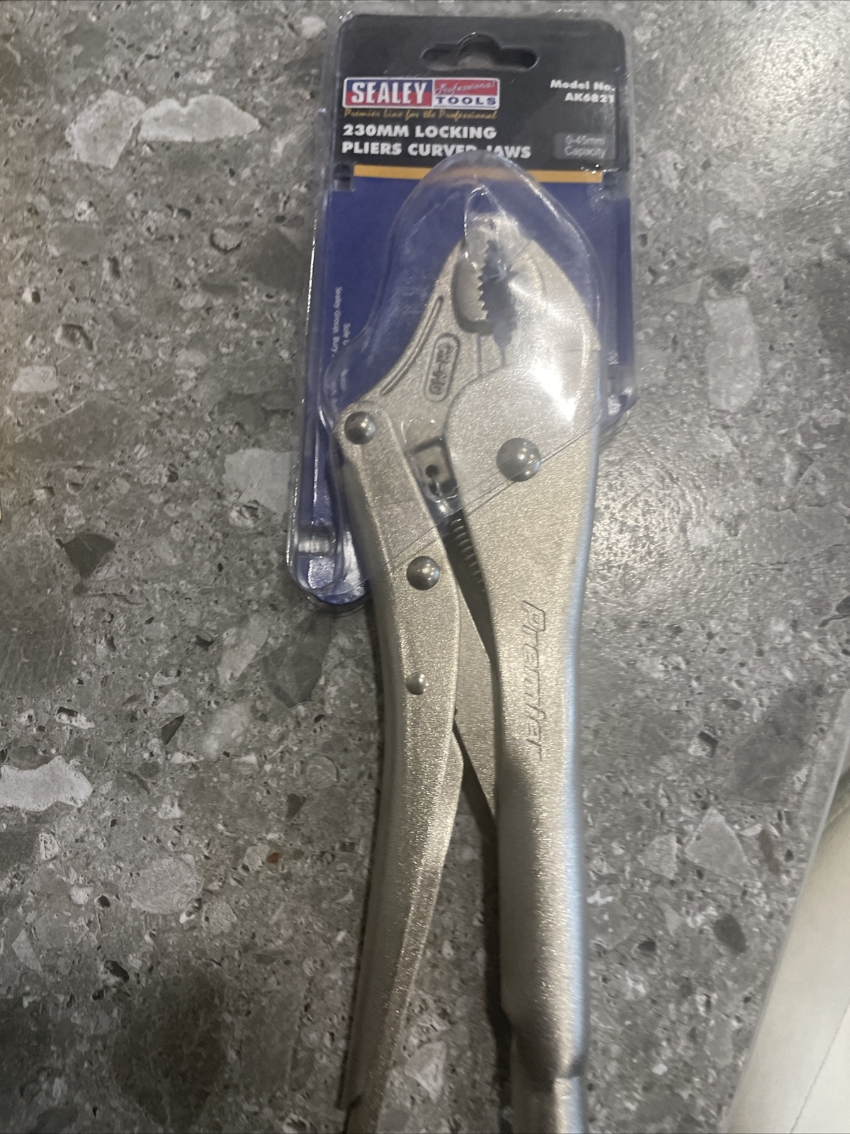 Sealey Locking Pliers Round Jaws 195mm - Silver (AK6871)