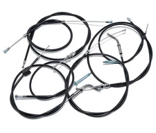 Set - 7x Bowden Cables - black - KR50, FL Gas 70mm, metal brake shield