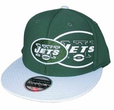 Reebok New York Jets Off Set Flex Fit Size Large/X-Large Hat Cap Green