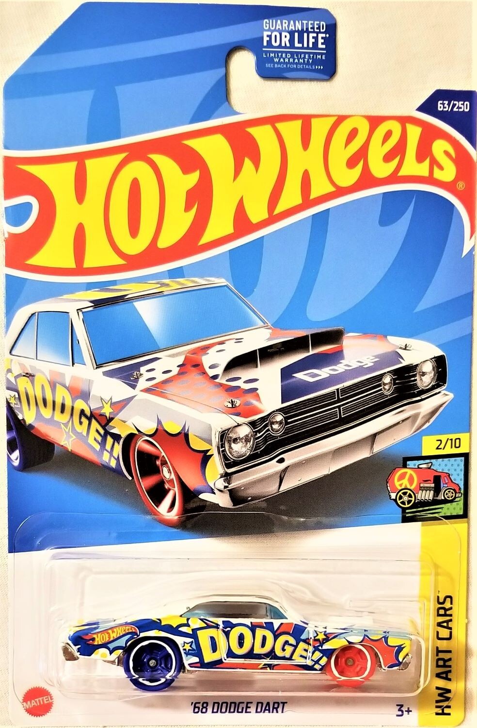 Hot Wheels - 2022 HW Art Cars 2/10 '68 Dodge Dart 63/250 (BBHCW34)