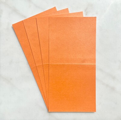 100 x Perlglanz quadratische Kartenrohlinge 12,5 cm x 12,5 cm / 288GSM - Halloween orange