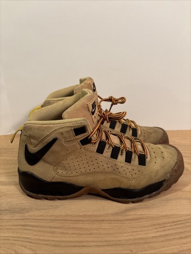 NIKE AIR DARWIN  "DENNIS RODMAN"  WHEAT GOLD-BLACK-GUM MEDIUM BROWN SZ 12 !READ!