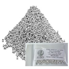 1 oz Troy Ounces Silver Poured Shot .999+ Fine Silver - Free Shipping