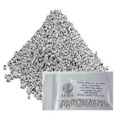 1 oz Troy Ounces Silver Poured Shot .999+ Fine Silver - Free Shipping