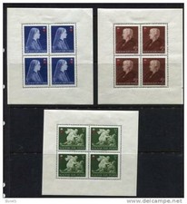 Hungary 1942 Sc B148-0(A) Mi 696-8 (A+B) MH Perf+Imperf Cv 100 euro