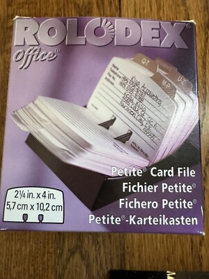 Rolodex Petite Card File Address Phone Numbers  2-1/4X4 Inch Model 67060 