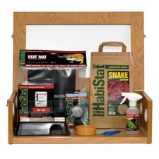 HabiStat Hatchling Snake Complete Starter Kit Reptile House Oak Wood Terrainium