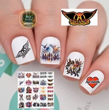 Aerosmith Music Band Waterslide Nail Art Decals Set Of 50 Instructions and Bonus