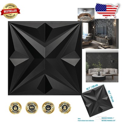 Transform Your Walls with Decorative 3D PVC Panels - Easy Installation, 12 Tiles