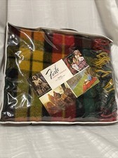 Vintage Faribo-Robe Travel Blanket 100 Wool Size 52x62