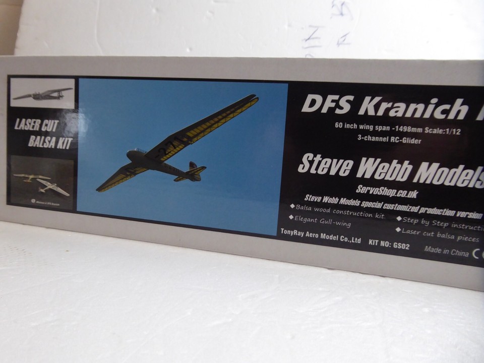 1x DFS Kranich 11 Laser Cut Balsa Wood Kit 60 inch Model Aircraft