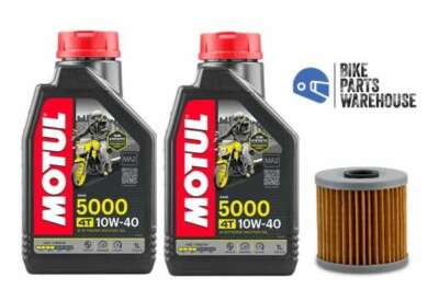 Kawasaki KLX650R 1993-2002 MOTUL 5000 10W40 ÖL & FILTER SERVICE-KIT
