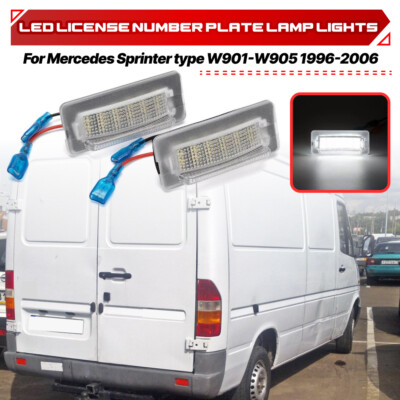 White LED License Number Plate Lamp Light For Mercedes Dodge