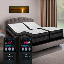 Innomax Split King 14" Massaging Electric Base & 50 Number Adjustable Bed Sleep