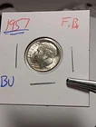 1957 Silver 10C Roosevelt Dime Full Bands  Bu  Choice  D/6