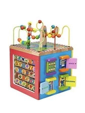 ALEX Toys Discover My Busy Town Wooden Activity Cube 16x12x12