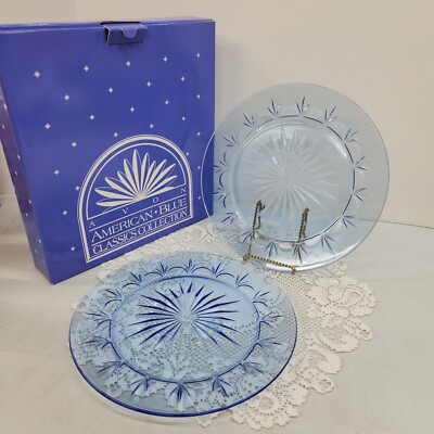 グリンドレ-社のAVON(エイボン) イギリス製　プレート2枚 Vtg AVON AMERICAN BLUE CLASSICS COLLECTION SET OF 2 DINNER PLATES