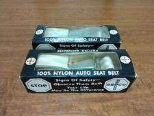 Vtg Replacement Bench Seat Belts 2 Point Lap Belt Set 1962 Usa Nc Htf Rare
