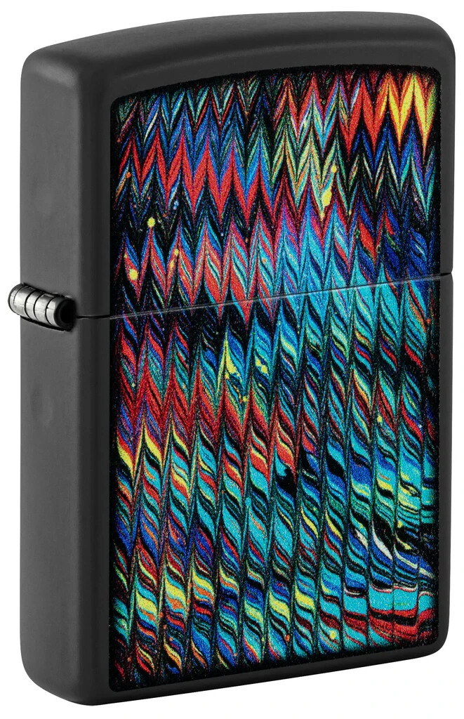 Zippo 46169, Zippo Paint Pour Design, Black Matte Finish Lighter