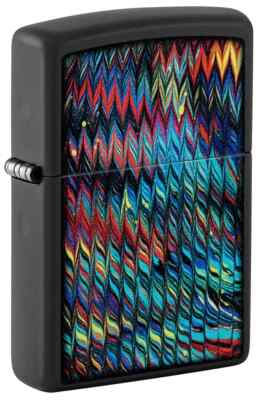 Zippo 46169, Zippo Paint Pour Design, Black Matte Finish Lighter