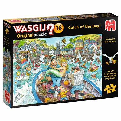 Jumbo Spiele 1119800088 Wasgij Original 16 Fang des Tages! 1000 Teile Puzzle