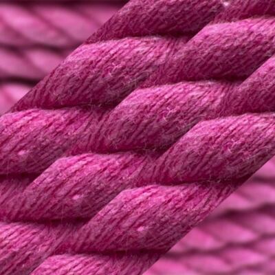 Baumwollseil 10 mm natur rosa, 3 Strang, farbiges Baumwollseil - Länge wählbar