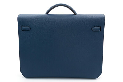 Hermes Kelly Depeches 36 Document Holder Bleu De Prusse Togo