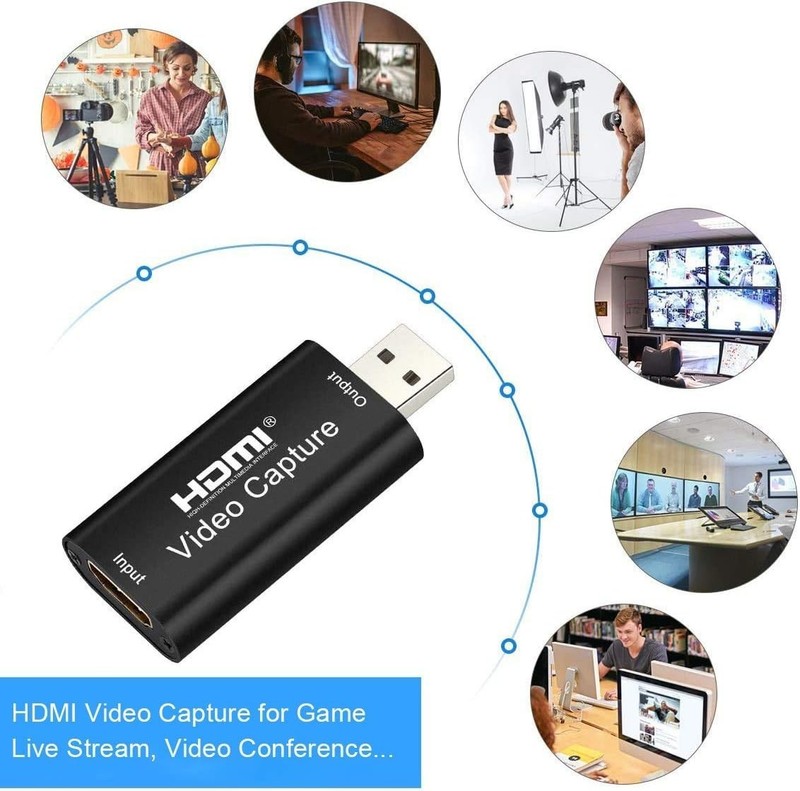 HDMI to USB2.0 Audio Video Capture Card 1080P 30fps Recorder Game Live Streaming