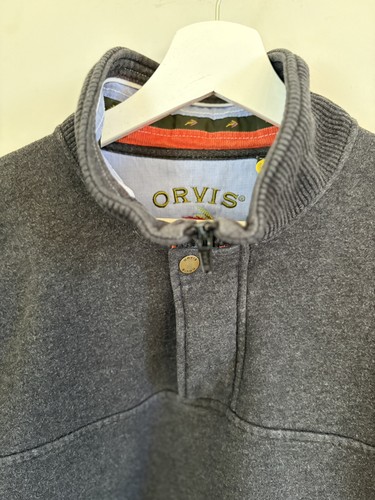 Orvis Charcoal Grey 1/4 Zip Sweatshirt - Large - Picture 6 of 17