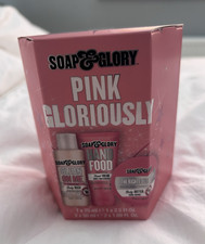 Soap & Glory Pink Gloriously Travel Gift Set Hand Food, Clean On Me, Butter