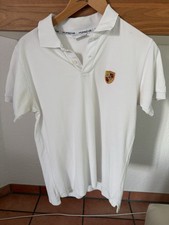 Original Porsche "Polo-Shirt Wappen – Essential" Herren, weiß, 100% Baumwolle