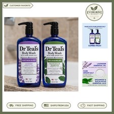 Dr Teal's Body Wash Lavender Eucalyptus 24 fl oz Pack of 2 with Epsom Salt