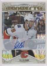 2018 Upper Deck Parkhurst Prominent Prospects Gold Dillon Dube #PP-13 Auto l4n