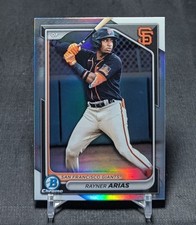 Rayner Arias Chrome Refractor Rookie 2024 Bowman Draft Card #BDC-189 Giants
