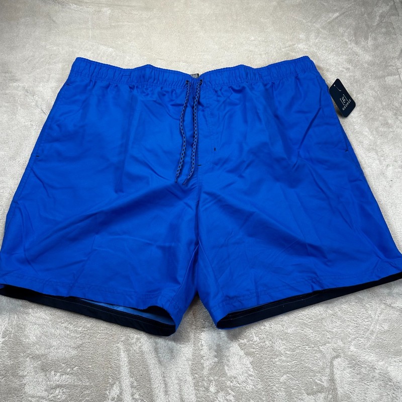 NWT George Swim Trunks Mens 2XL Royal Blue Mesh Lined Drawstring Shorts
