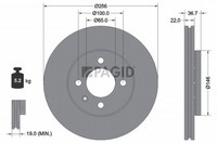 2X Pagid Bremsscheibe 55870NC FüR Skoda Citigo NF1 NE1 Cng