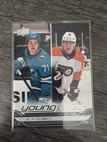 2024-25 Upper Deck - Young Guns Checklist Macklin Celebrini, Matvei Michkov #500