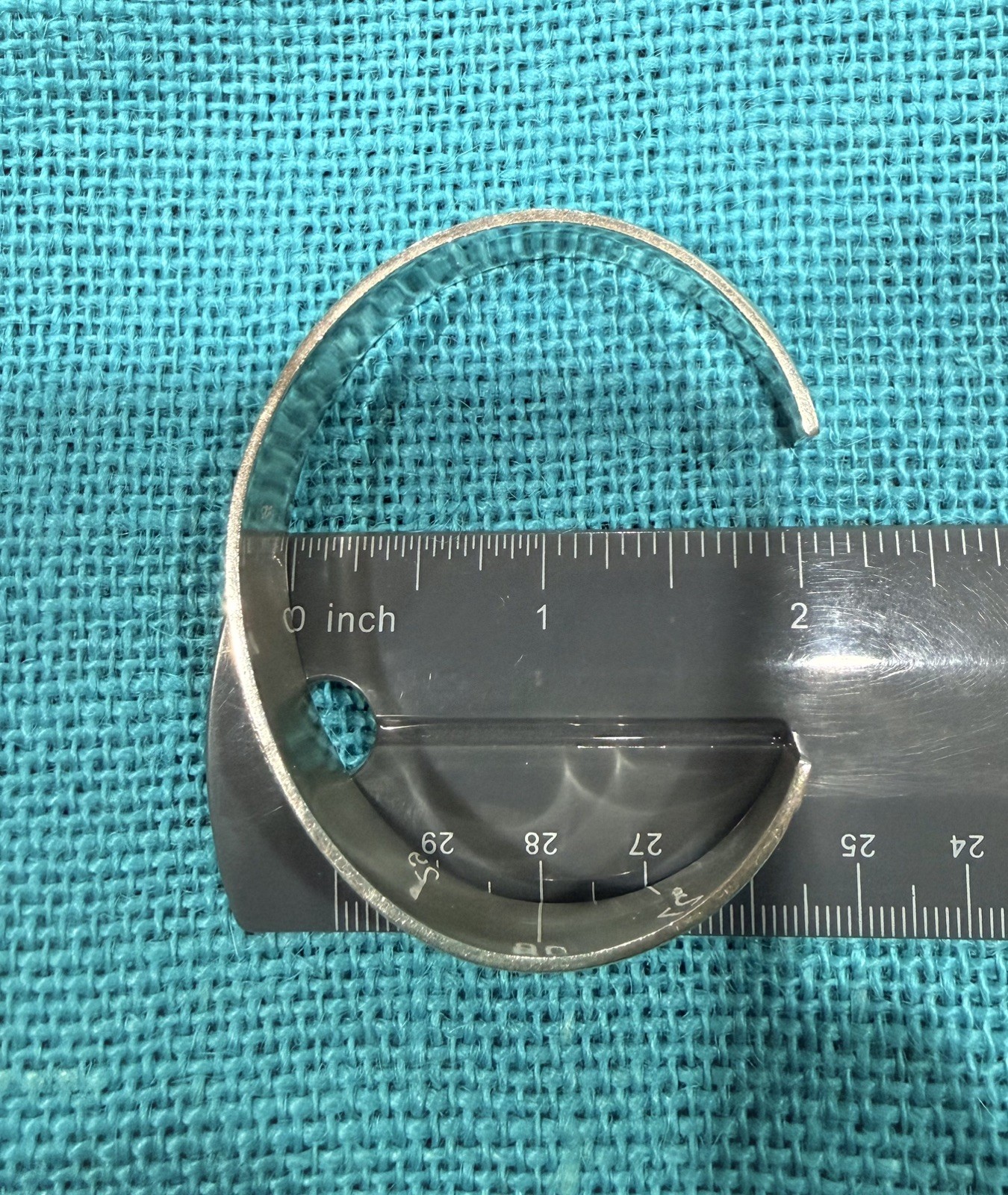 VTG Solid Sterling Silver Wide Cuff Bracelet Mult… - image 7