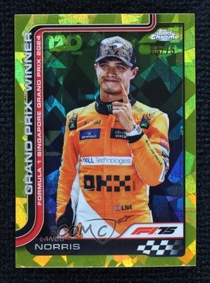 2025 Chrome Sapphire Formula 1 Grand Prix Winners Yellow 4/75 Lando Norris 1k2m