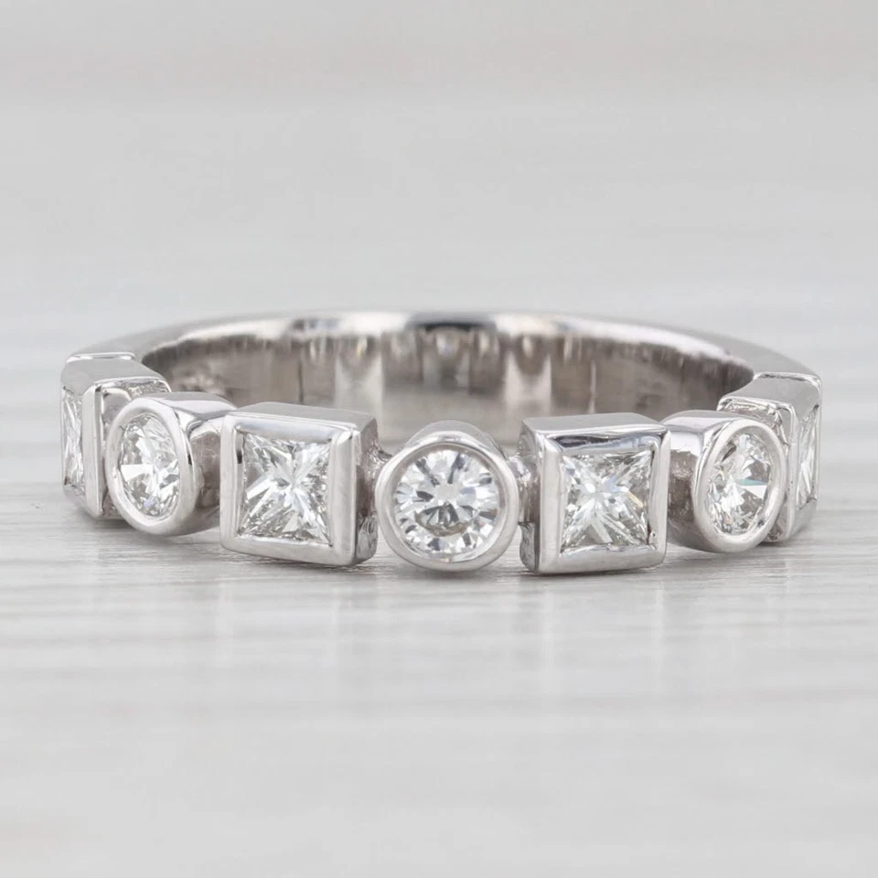 0.77ctw Diamond Stackable Ring 14k White Gold Wedding Anniversary Band Size 6 - Image 2 of 4