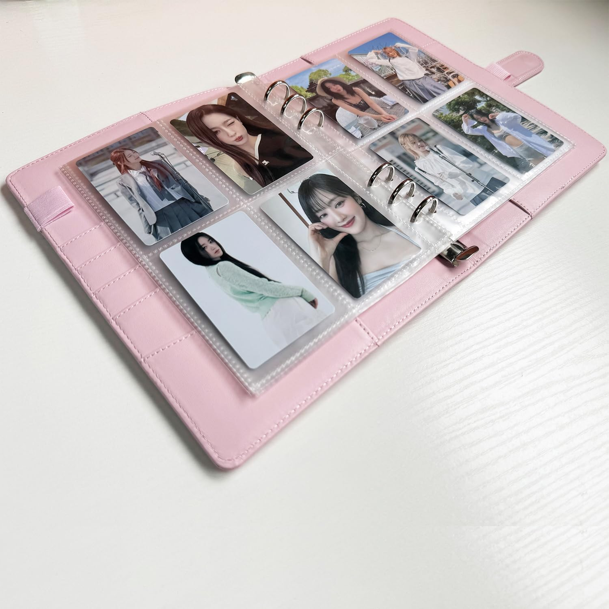 collectors card binder kpop Amazon.com: A5 Kpop Photocard Binder, 6 Ring Binder Album with 200 Card  Slots, PU Leather Binder Cover with Magnetic Buckle Closure for Organizing Trading  Cards