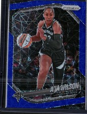 2025 Panini Prizm WNBA #76 A’ja Wilson Blue Velocity Prizms