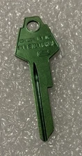 Y150 Green Anodized Aluminum Key Blank Cole National Key  Y-150