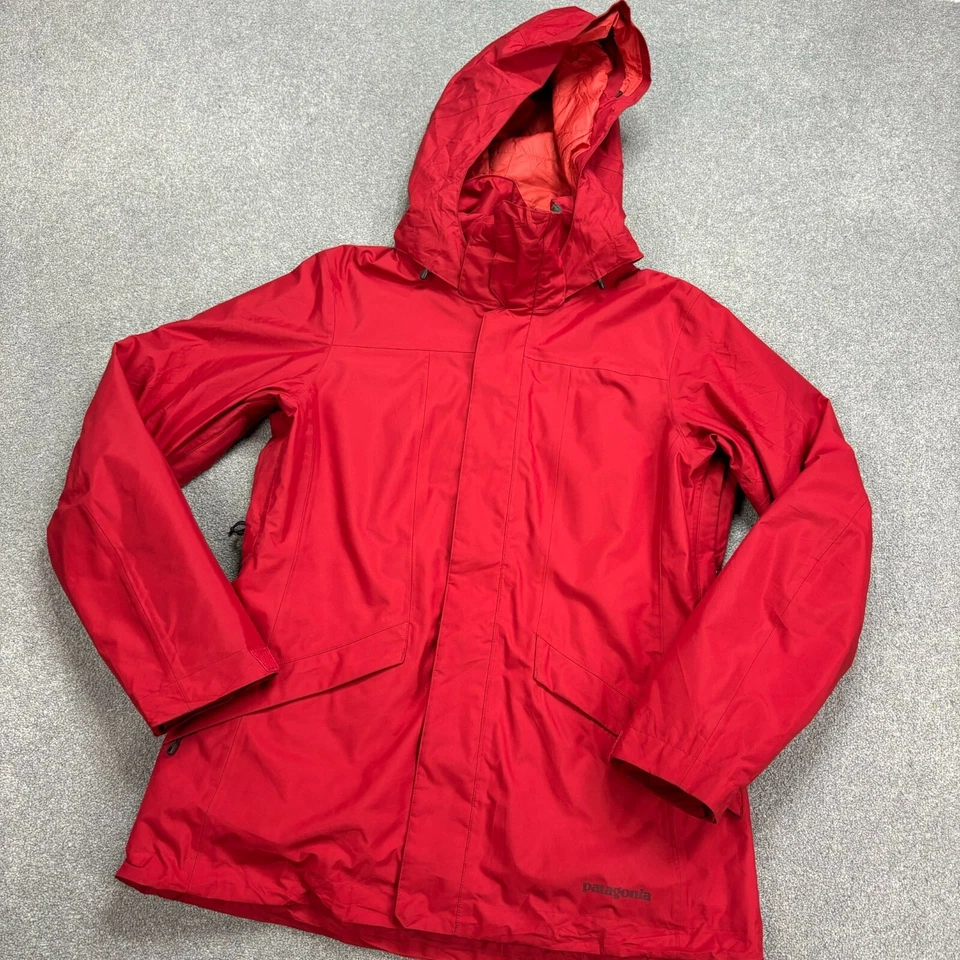 Chaqueta Patagonia Mujer Grande Roja Aislada Snowbelle H2NO Capucha Abrigo Dama Foto 2 de 4