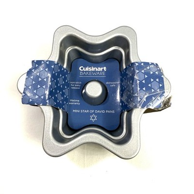 Cuisinart Bakeware Set Of 4 Mini Star Of David Non-Stick Pans Kitchen Baking