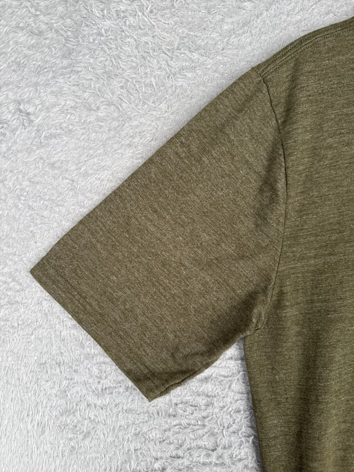 Camisa The North Face Hombre Mediana Verde Manga Corta Cuello Redondo Mezcla de Algodón LEER Foto 3 de 4