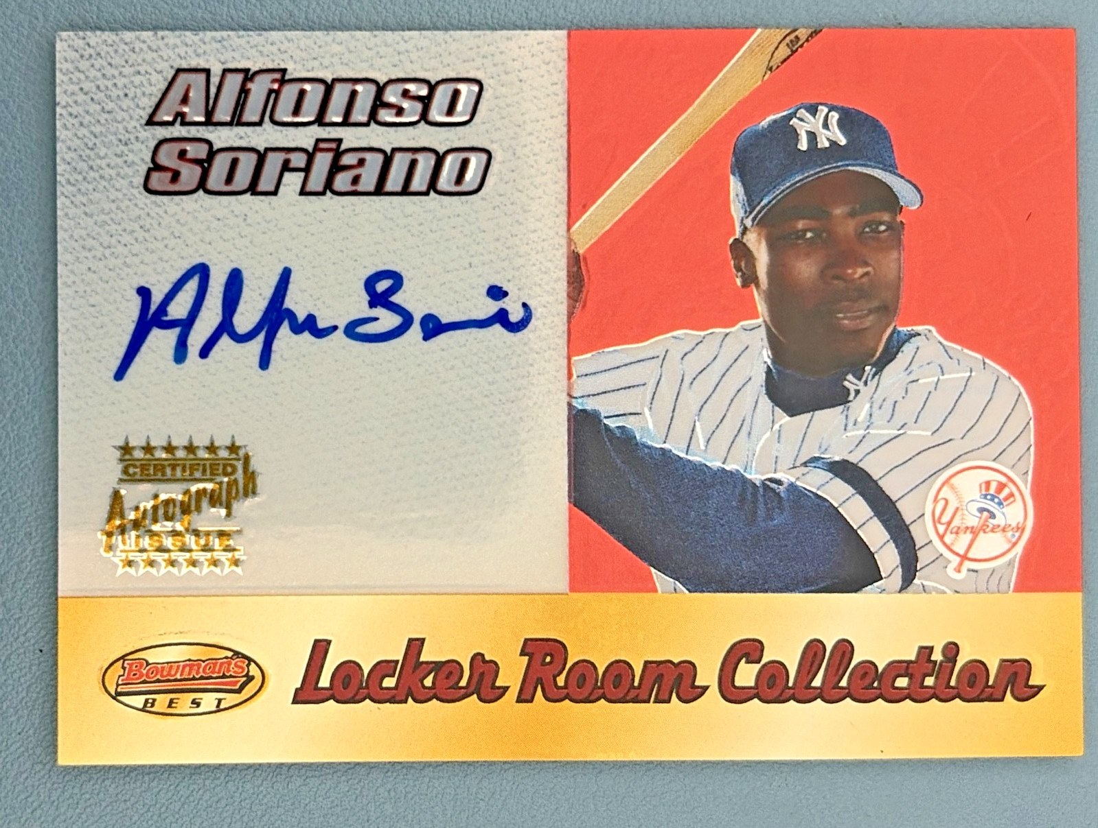Alfonso Soriano #LRCA8 2000 Bowman's Best Baseball Locker Room Collection Autographs