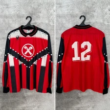 VINTAGE 1994 UHLSPORT TEMPLATE FOOTBALL SHIRT #12 ALBANIA HOME JERSEY SIZE XL